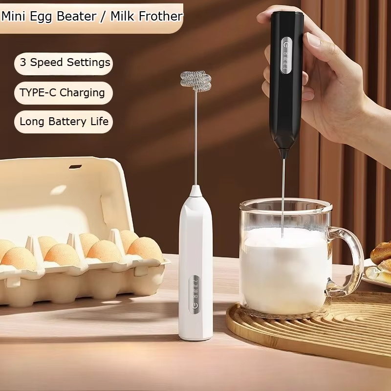 Portable Blender Usb Rechargeable - Electric Handheld Milk Frother, USB Rechargeable,